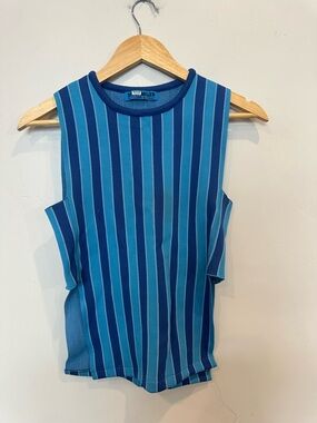 Simon Miller Blue Striped Tank Top